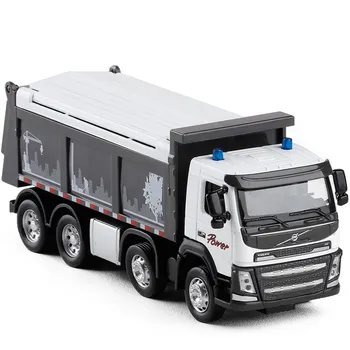 Cel mai bun de vânzare de 1:50 inginerie camion de transport aliaj model,pentru copii de învățământ de sunet și lumină mașină de jucărie,transport gratuit