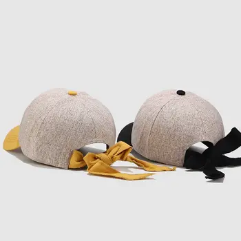 Noua Primavara-Vara Pentru Femei Lenjerie De Pat Din Bumbac Mozaic Coada De Cal Șapcă De Baseball, Pălării De Moda In Aer Liber Simplu Vizor Casual Reglabil Arc Capac