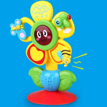 Rotește Roata De Masă Tricolor Fraieri Jucărie Nou-Nascuti Mai Devreme Creativ Educativ Pentru Copii Zuruitoare Jucarii 0-12 Luni