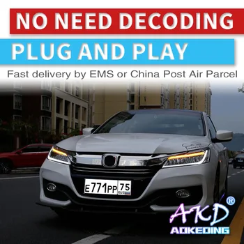 AKD masini de tuning Faruri Pentru Honda Accord G9.5 2016-2017 Faruri Full LED DRL lumini Bi-Xenon fascicul dinamic de semnal