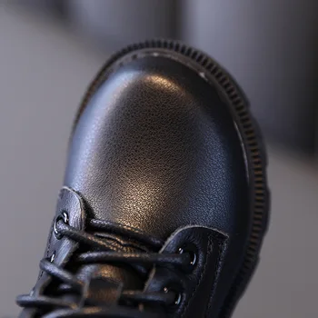 Copii Pantofi de Piele Toamna Baieti Cizme Martin Modă de Culoare Solidă Fete Cizme Glezna Non-Alunecare de Copii Studnet Pantofi SJH005