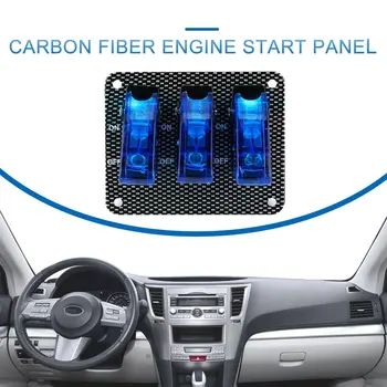 Curse Auto 12V Contactul Panou Buton de Pornire a Motorului LED-uri de Comutare lumină Albastră Profesionale Comutator pentru Masina Modificarea