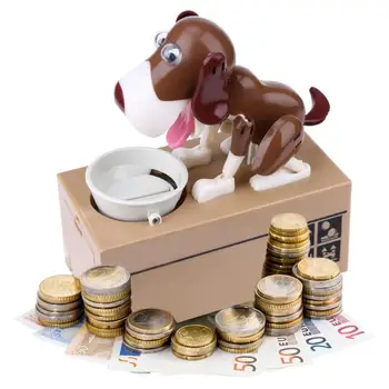 Robotic Câine Caseta De Bani Money Bank Automată A Furat Monede Pusculita De Bani De Economisire Cutie De Bancnote De Numerar Pusculite Cadouri Copil Jucărie Bănci
