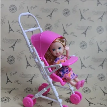 Noi DIY Asambla cărucior Cărucior Cărucior Papusa Mobila Familie Fericită Pentru Barbie Pentru Kelly jucărie