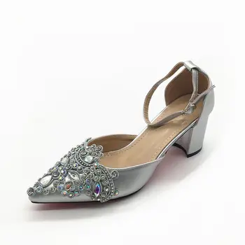 Noua Moda pentru Femei Pantofi Decorate cu Stras de Vara cu Toc Înalt Pantofi pentru Femei Pantofi pentru Femei Tocuri inalte Pantofi de Nunta