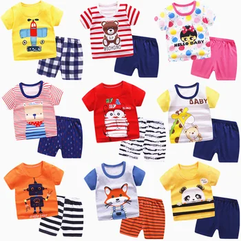 Copil nou-născut Băiat Haine de Fata Set băiatul Mamei 2020 Vara Bumbac T-shirt+Săgeată Pantaloni 2 Bucati pentru Sugari Toddle Îmbrăcăminte Tinuta 0-4
