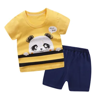 Copil nou-născut Băiat Haine de Fata Set băiatul Mamei 2020 Vara Bumbac T-shirt+Săgeată Pantaloni 2 Bucati pentru Sugari Toddle Îmbrăcăminte Tinuta 0-4