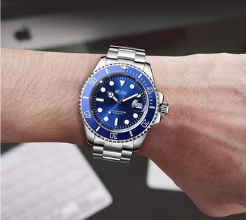 2020 Nou Celebrul Brand de Lux Casual Cuarț Ceas pentru Bărbați din Oțel Inoxidabil, Data Calendar Ceasuri Relogio Masculino Bărbați Ceas Verde