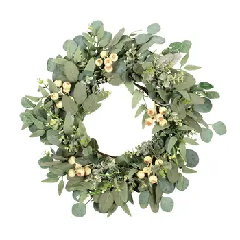 Artificial Verde Frunze de Eucalipt Coroană de flori în aer liber Ornamente pentru Usa de Perete Fereastra Fermă Decor