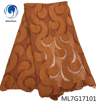 BEAUTIFICAL cablul de dantelă africane pietre broderie africane dantela tesatura de cusut dantela pentru rochie 2020 ML7G171