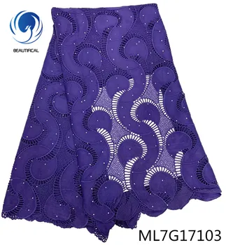 BEAUTIFICAL cablul de dantelă africane pietre broderie africane dantela tesatura de cusut dantela pentru rochie 2020 ML7G171
