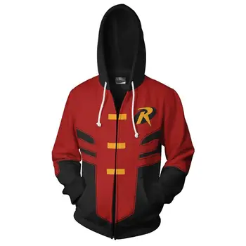Tipar Digital 3d Bat mans Partener Robin Costum Hanorac Super-erou Cosplay Jachete Îmbrăcăminte Costume