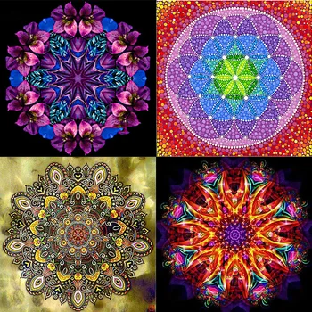 5D DIY Diamant Pictura Mandala flori Patrati si Rotunde de Diamant Full Broderie Mozaic cruciulițe Acasă Pictura Decorativa