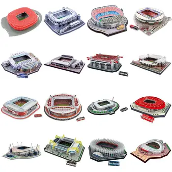 DIY Puzzle 3D Puzzle Mondial de Fotbal, Stadionul de Fotbal, teren de Joacă Asamblate Clădire