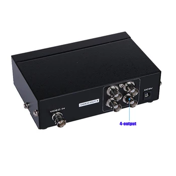 4-port Activ BNC video splitter converter CCTV DVR Video Compozit BNC cutie(nu SDI Splitter box)