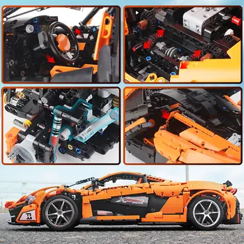 MOC McLaren P1 Viteza de App Masina RC/non-RC Masina cu Motor de temelie Pentru Tehnic Masina de Curse de Cărămizi Jucarii Pentru Copii