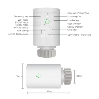 Tuya ZigBee3.0 Inteligente Radiator Servomotorul Programabil robinet Termostatic pentru Radiator Controler de Temperatura de Control Vocal prin intermediul Alexa