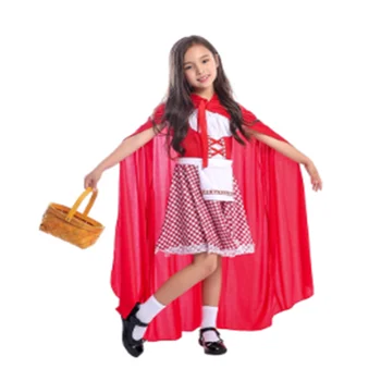 Fete Luminoase De Culoare Roșie Vesel Scufița Roșie Dulce Personaj De Poveste Costum De Halloween Pentru Copilul Mica Ta Aventură De Pădure