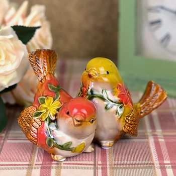 Câteva păsări de nunta, cadou de ziua Nordic acasă decoratiuni ceramice meserii