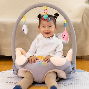 Moda pentru Sugari Canapea husa Scaunului Respirabil Catifea Baby Suport de Scaun Scaun de Desene animate de Animale de Jucărie pentru Copii de Învățare Stai Fără Umplutură