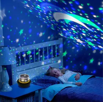 LED Lumina de Noapte Cerul Înstelat Magic Star Luna Planeta Lampa Proiector Cosmos, Univers Luminaria Copil Pepinieră de Lumină Pentru Copii Cadouri pentru Copii