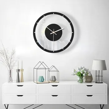 Nordic Noua Moda Simplu Tăcut Perete Clocksfor Decor Acasă Pur Transparent Ceas de Perete Quartz Design Modern Timer reloj de pared