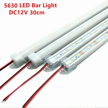 50xDHL/LED Bar Lumini DC12V 5630 Rigide, Benzi 30cm cu LED-uri Tub cu U din Aluminiu Coajă + PC Cover