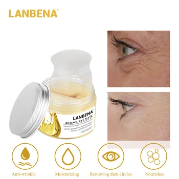 Lanbena Retinol Masca pentru Ochi Eye Patch Anti-umflatura Reduce Cercurile Intunecate de Vârstă Lifting Firming Eye Serum Crema de Îngrijire a Pielii 50pcs