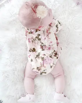 Floral Maneca Lunga Pentru Sugari Baby Girl Copil Cu Maneci Lungi Vladan Salopeta Bumbac Tinuta