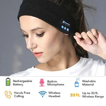 Moda Wireless Bluetooth 5.0 Căști Stereo De Funcționare Cască Somn Cască Sport Căști Muzică De Dormit Bentita Pentru Căști