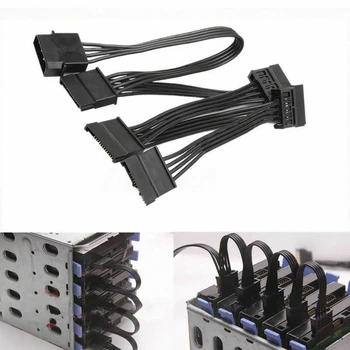 4Pin IDE la 5-Port-Cablu de Alimentare 4Pin Molex la Multi Port SATA 18AWG Sârmă Cablu de Alimentare Pentru Hard Disk HDD SSD PC