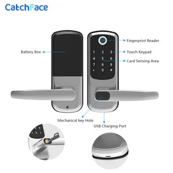 Biometric de Amprente de Blocare a Ușii Bluetooth Smart Lock Digital Tastatura RFID telecomenzii de Blocare a Portierei Alexa/TTlock APP
