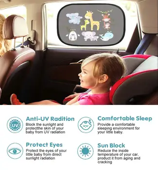 Auto universale ochelari de Soare Geamul Mașinii Nuante pentru Spate și Laterale Geam Auto Scut Termic Proteja Copilul Fereastră Umbra