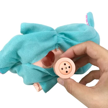 3D Renăscut Bebe Păpuși 22cm Surpriză Ruperea Baby Boy Fata de Jucării de Animale Drăguț Rochie de Papusa Alimentare Jucarie Cadou pentru copii