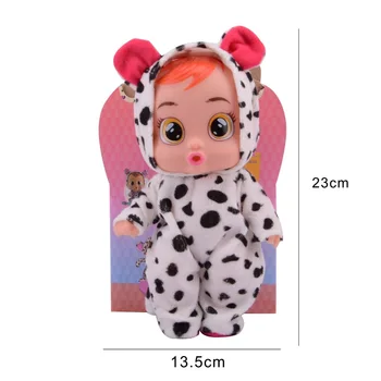 3D Renăscut Bebe Păpuși 22cm Surpriză Ruperea Baby Boy Fata de Jucării de Animale Drăguț Rochie de Papusa Alimentare Jucarie Cadou pentru copii