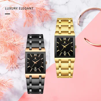 WWOOR de Lux de Aur Negru Ceas Pentru Femei Piața de Moda Cuarț Ceas Doamnelor Rochie de Ceasuri de mână de Brand de Top Sport Ceas reloj mujer