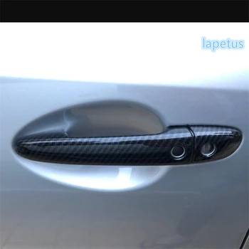 Lapetus Partea Clanța Ușii Mâner de Mână strângându Decorare Acoperire Cadru Trim Fit Pentru Mazda 3 AXELA 2017 2018 / ABS Fibra de Carbon