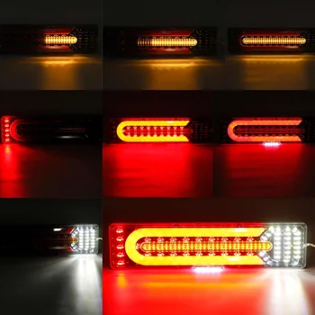 2 buc 24V LED-uri Dinamice Masina Camion Coada de Lumină de Frână Lumină de Lampă Semnalizare Lampă Spate Pentru Remorca Van Barca, RULOTA Caravana Autobuz Camion UTV