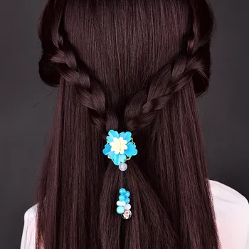 Etnice Agrafe De Par Moda Hairwear Ciucure Coarda Păr Bijuterii Pentru Femei, Fete Cel Mai Bun Prieten Cadou Hoop Mult Stil Chinezesc Elastic