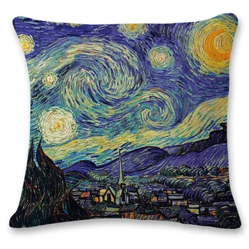 Noi celebrului Van Gogh pictura ulei de renume mondial lenjerie de pernă canapea pernă acoperă