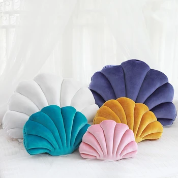 KUY Nou Fierbinte Creative jucărie de pluș moale de pluș pernă 10 culori shell arunca perna masina canapea acasă decorare cadou pentru un prieten