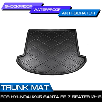 Pentru Hyundai IX45 Santa Fe 7 Locuri 2013-2018 Masina Floor Mat Covor de Portbagajul din Spate Anti-noroi Acoperi