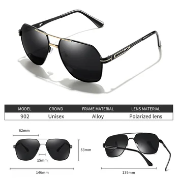 AOZE 2020 bărbați de Lux ochelari de soare polarizat pentru sporturi în aer liber conducere polaroid ochelari de soare barbati pilot cadru metalic ochelari de soare UV400