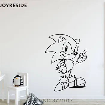JOYRESIDE Joc Personajul Perete Decal de Desene animate Sonic Perete Autocolant Drăguț Vinil Decor Acasă Copii Decor Dormitor Design Interior A868