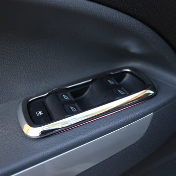 O Mica Schimbare ABS Cromat macaraua Geamului Comutator Decor Capacul Panoului Ornamental Autocolant pentru Ford Ecosport Noul Fiesta MK7 Accesorii