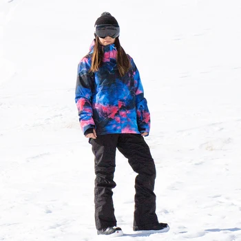 Costume de schi pentru Femei Jacheta Snowboard + 2018 nou Munte de Schi Pantaloni Impermeabil Respirabil în aer liber, Iarna cald deține strat de Zăpadă Set