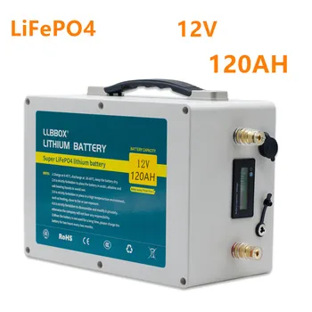 Lifepo4 12v 120ah lifepo4 baterie 12v lifepo4 baterie cu litiu pachet cu 10A încărcător pentru baterie solara fosfat de Fier