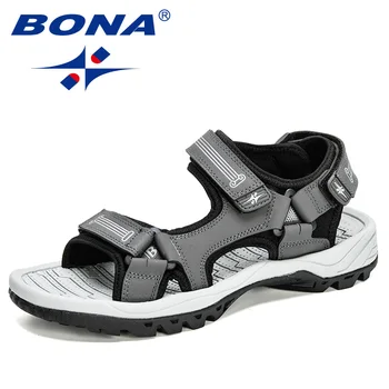 BONA 2020 Nou Stil de Agrement in aer liber pe Plaja Barbati Casual Pantofi de Înaltă Calitate Acțiune de Piele Sandale de Vară pentru Bărbați Încălțăminte Confortabilă