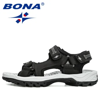 BONA 2020 Nou Stil de Agrement in aer liber pe Plaja Barbati Casual Pantofi de Înaltă Calitate Acțiune de Piele Sandale de Vară pentru Bărbați Încălțăminte Confortabilă