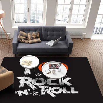 Îmi Place Rock N Roll Iubește Petrecere Retro Art Covor Dormitor Noptieră Pătură, Covor pentru Living, Vestiar, Covor Decor Dormitor